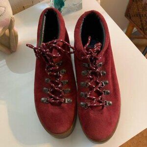 A7EIJE 71 eden mid top waxy suede platform sneaker